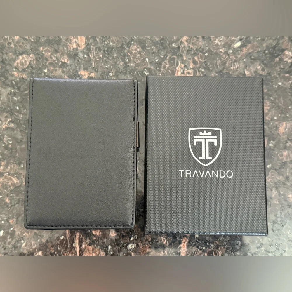 TRAVANDO Mens Slim Wallet with Money Clip